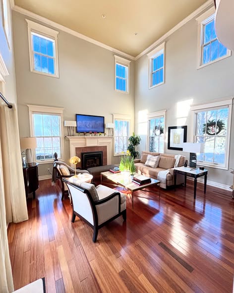 Freshly painted bright interior with crisp white trim